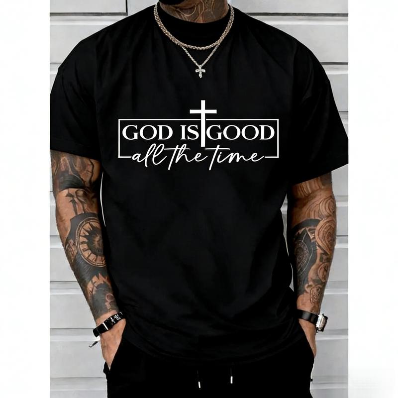 Express Your Faith – T-Shirt with 'GOD IS GOOD all the time' and Cross Graphic for Every Christian