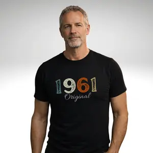 1961 Original Birth Year T-Shirt Minimalist Vintage 1961 Tee Unisex Birthday Shirt Gen X Gift Idea, Casual, Vintage Menswear