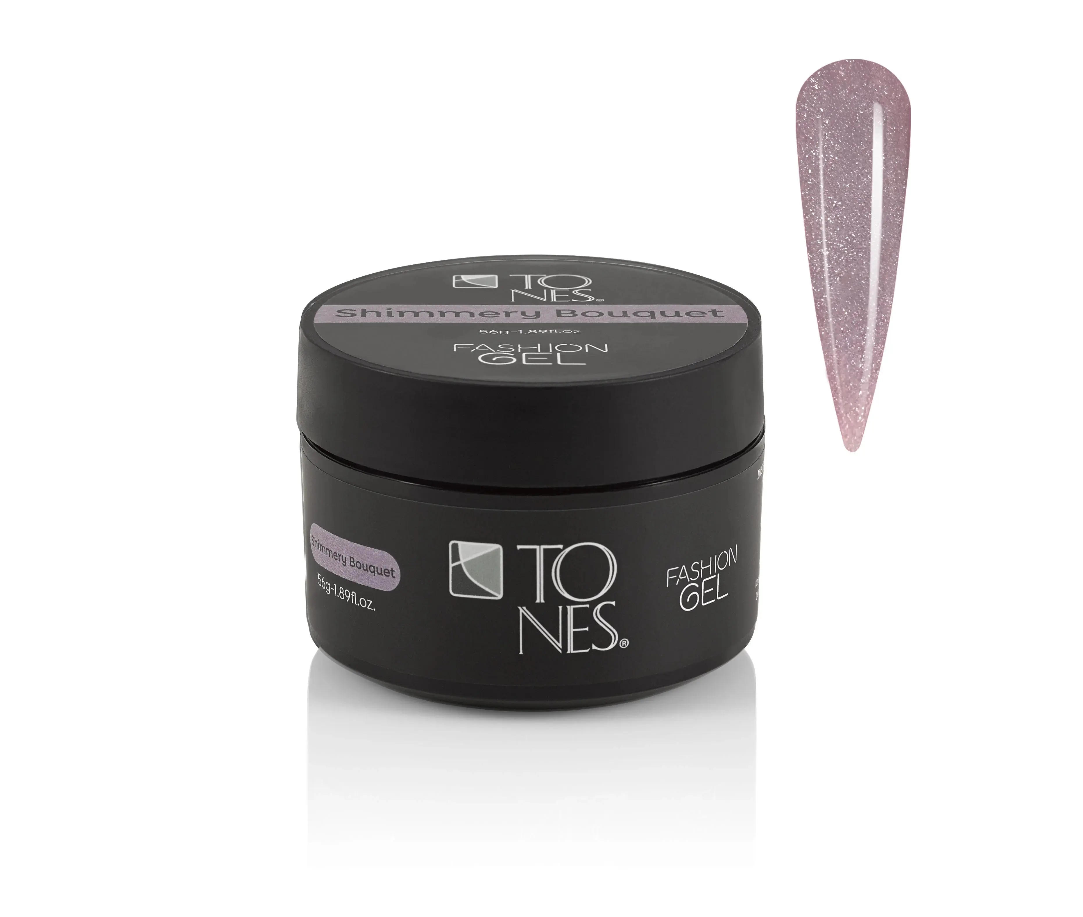 TONES Shimmery Bouquet Fashion Polygel - Long-Wearing, Non-Toxic Builder Gel for Sculpting Glossy Nail Art, UV/LED Curable