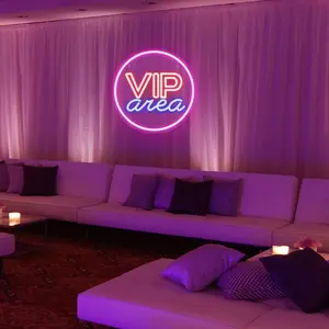 Vip Letter Shaped LED Neon Light Sign for Wall Decor, Decorative Lighting, Perfect for Garage, Bedroom, Game Room, Bar, and Auto Repair Shop, USB Powered and Easy to Install