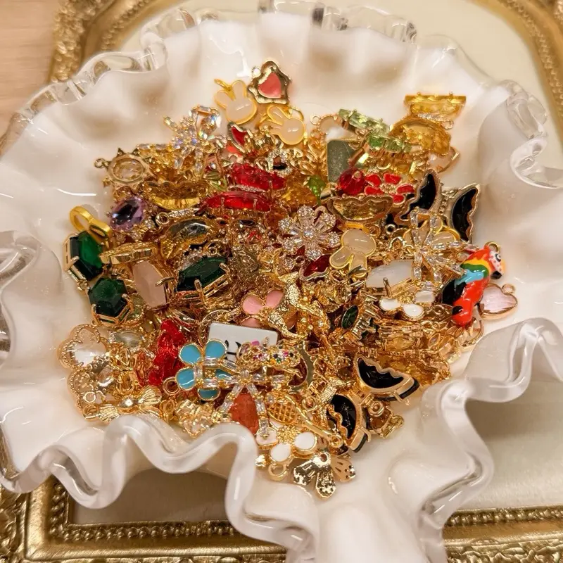 Shoveled Mixed Variety Gold Plated Charms