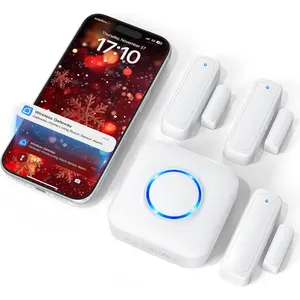 WiFi Door Sensor Chime, Smart Door Open Alert Window Sensor for Business/Home/Kids Safety, Real-Time App Notification, 500ft Range, 32 Melodies, 5 Volume Levels, Window Contact Sensor Alarm Kit