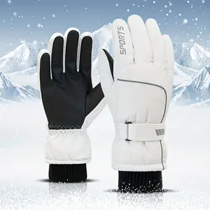 Winter Ski Gloves for Men, Fleece-Lined Warm Touchscreen Compatible for Outdoor Activities and Cycling, Womens Ski Mittens