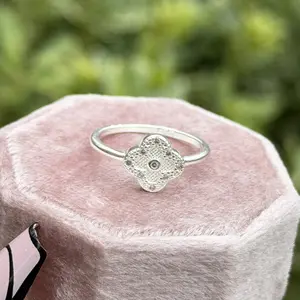 [AB076] Real Silver 925 Ring Big Flower For her