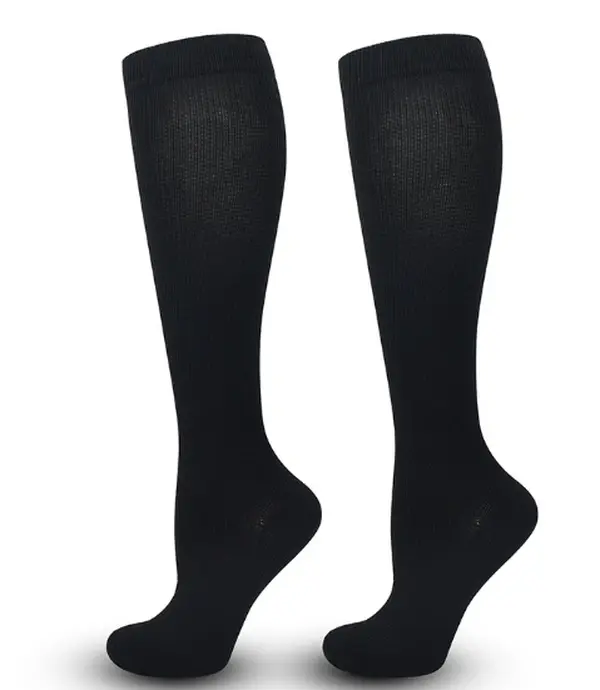 Unisex Knee High Athletic Compression Socks - Premium Elastic Long Socks for Varicose Veins, Shin Splints, Running, Nursing & Fitness, All-Day Comfort