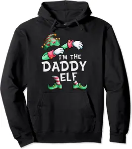 I'm The Daddy Elf Dabbing Christmas Family Matching Gift Pullover Hoodie - Phoebeumba Shop 89B07YCBH45B