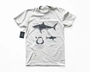 Great White Shark Anatomy T-shirt, Shark Shirt, Great White Shark Biology Shirt, Shark Gift, Great White Shark Drawing, Marine Biology Shirt