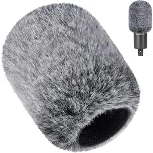 Pop Filter for Audio-Technica AT2020 Microphone,Mic Covers  with Furry Windscreen Muff Windshield Acoustic Recording Filter and Noise for AT2020USB AT2035 AT2040 AT2050 ATR2500 ATR2500X AT4040