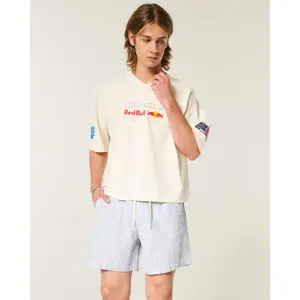 Hollister Mid-Thigh Seersucker Pull-On Shorts