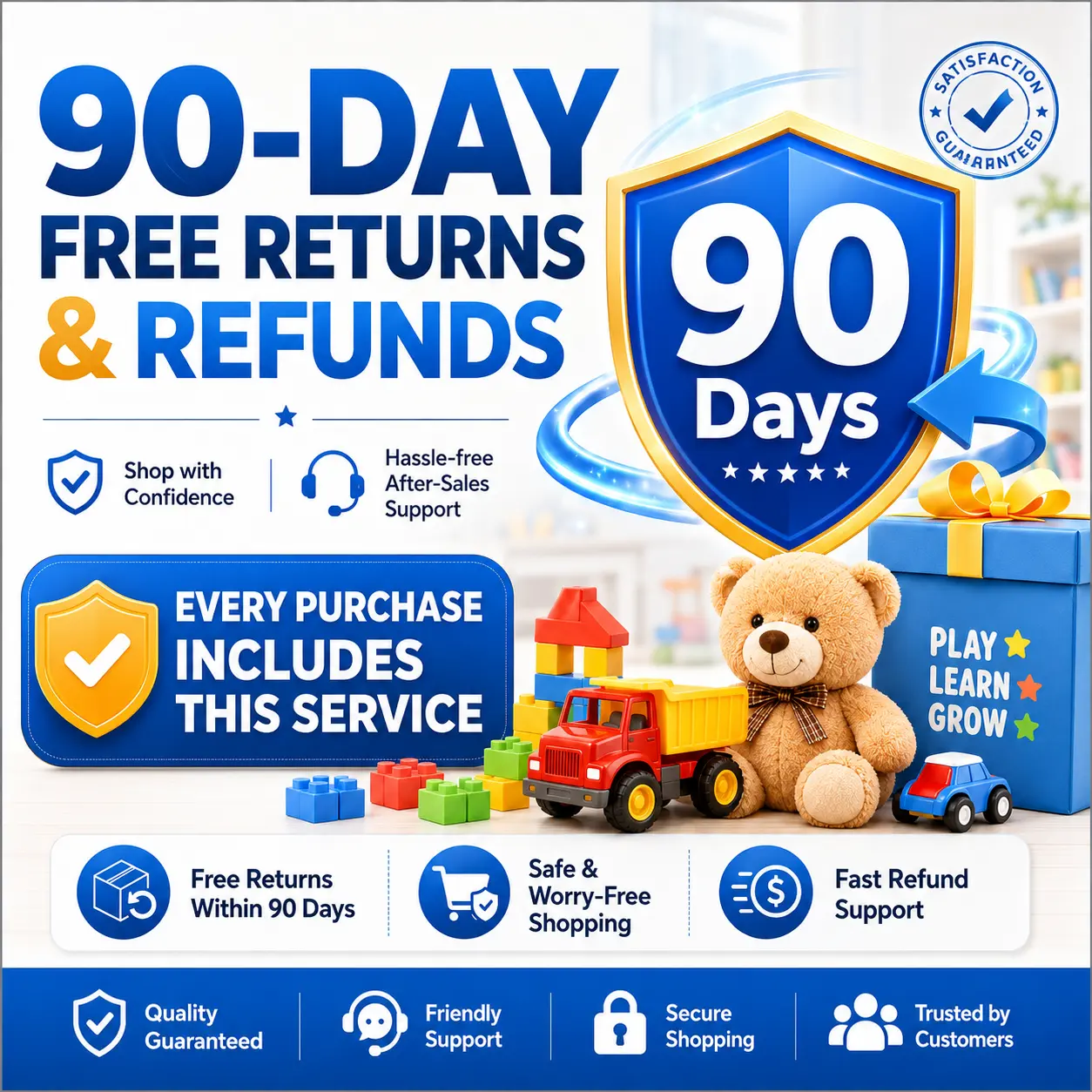 90-day free return and refund service