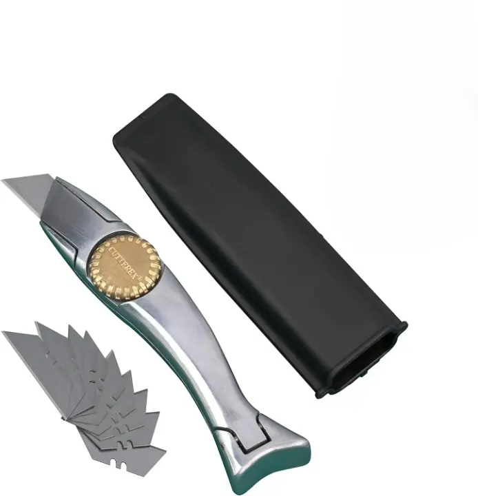 Heavy Duty Utility Knife - Roofing, Vinyl, Carpet Cutting Tool, Shark Knife, Delphin Dolphin Hand Tool for Construction & Home Repairs
