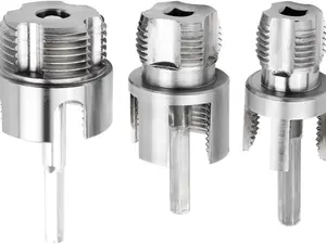 3Pcs Integrated Internal & External Pipe Threading Tool, Pipe Tapping and Threader tool for 1/2" & 3/4"& 1" PVC Pipes, Electric Drill Compatible Pipe Threader Kit