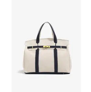 Canvas Tote Bag for Women 2026 New Arrival Luxurious Niche Design Color-Blocked Handbag Spacious Commuter Tote Versatile Everyday Bag
