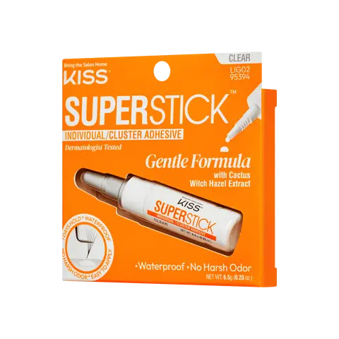Kiss SuperStick Lash Cluster Adhesive - Clear | False Eyelash Glue, Cluster Lash Adhesive, Up to 7 Day Hold