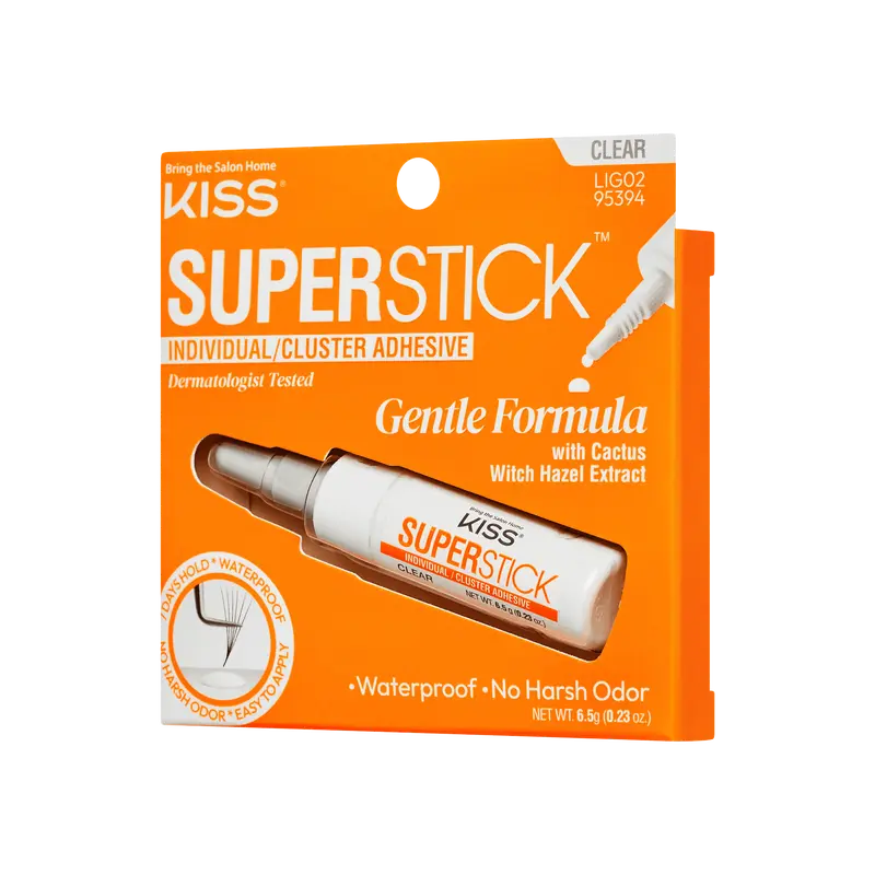 Kiss SuperStick Lash Cluster Adhesive - Clear | False Eyelash Glue, Cluster Lash Adhesive, Up to 7 Day Hold
