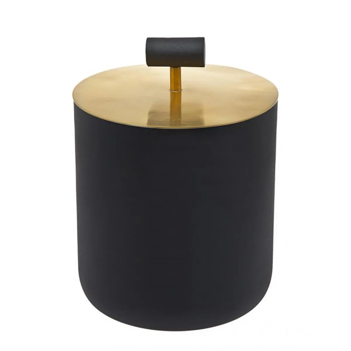 212 MAIN Black & Gold Encalmo Metal Ice Bucket - High Quality, 5 lbs, 7.00" L x 7.00" W x 11.00" H, Kitchenware & Bar Utensils, Ideal Holiday Gift for Adults, Christmas