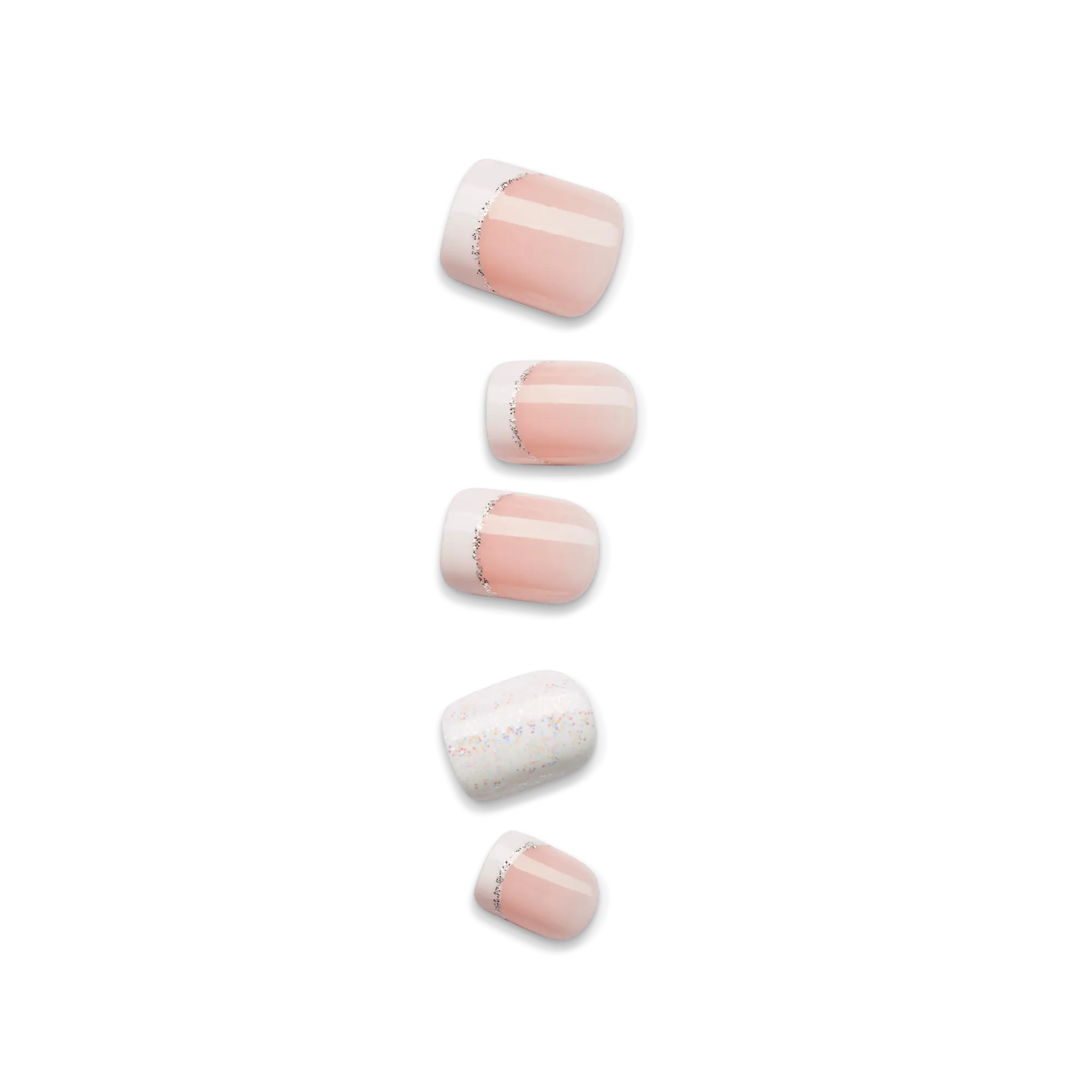 Impress Design No Glue Fake Press On Nails - My Mani | French Tips, White & Neutral, Petite, Squoval, Manicure