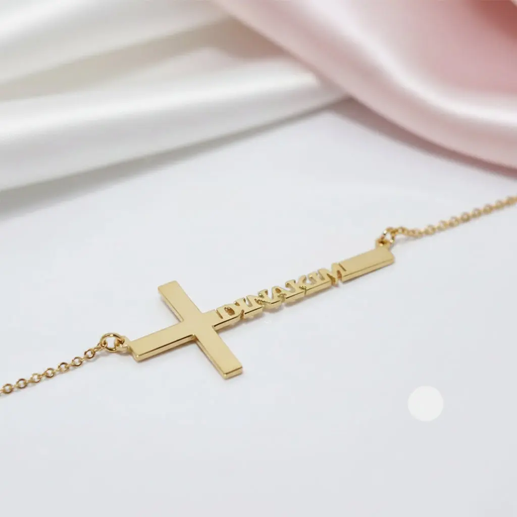 Custom Name Cross Necklace