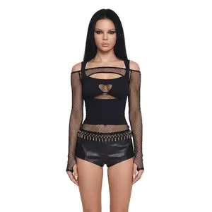Cypher Cut Out Fishnet Top