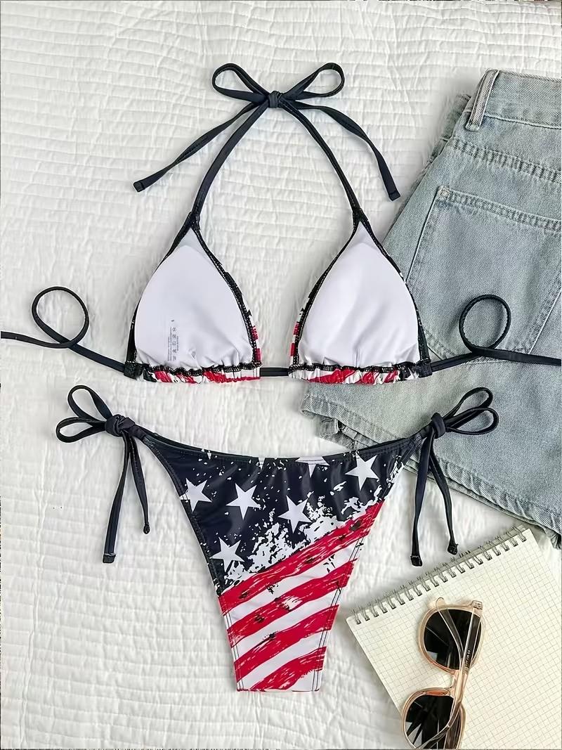 2pcs European and American split swimsuit for women, new sexy tight-fitting backless bikini for foreign trade