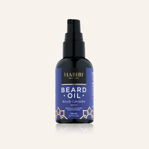 HABIBI NEW YORK Woody Lavender Beard Oil: Soothing Jojoba & Sweet Almond Formula – 59ml / 2 fl oz