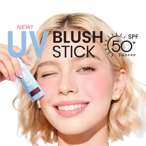 Matte Blush Stick, Sunscreen, with A Natural Satin Glow Finish, Offers 5 Color Shades, Moderate Coverage, Long-lasting Effect, Must-have Beauty Makeup Item