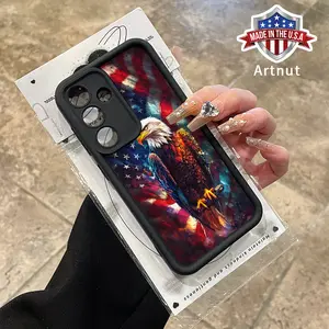 Case Compatible with Galaxy S24 Ultra S25 Plus S23 S22+ American Eagle Pattern Soft TPU Rubber Camera Protection Rugged Mobile Phone Cover