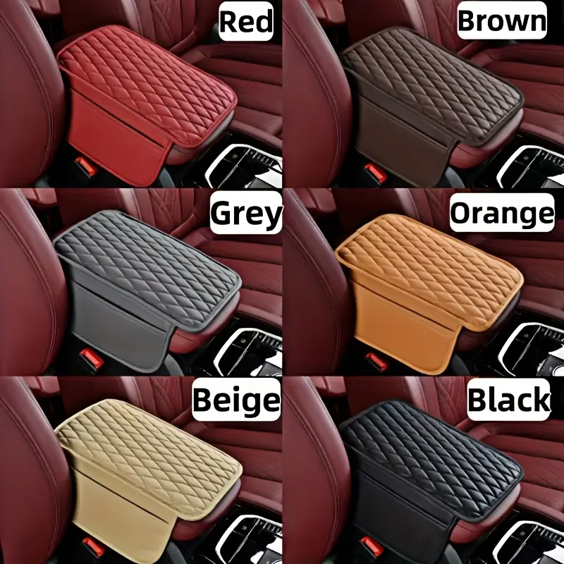 new Quality PU Leather Car Armrest Box Mat - Multiple Colors Storage Pad box