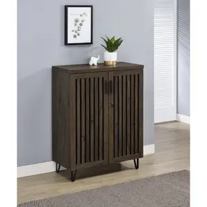 Brixton 2-door Entryway Shoe Storage Cabinets Smoked Oak