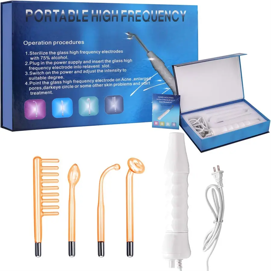 Portable Us Plug 4-In-1 Beauty Instrument High Frequency Electronic Massager, New Condition, Ideal for Home Use & Travel