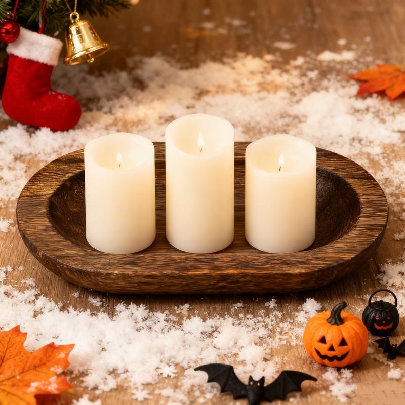 10 Pieces Wooden Dough Bowl for Decor Bulk Hand Carved Paulownia Wood Candle Making Rustic Wood Dough Bowls Decorative Bowl for Home Decor Candles Centerpiece Bowl-Party Pack Favors Christmas&Halloween Gifts for Centerpieces