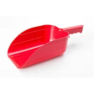 212 MAIN Plastic Heavy-Duty Miller Feed Scoop, Red, 5-pt, Food Safe, Grain Scoop - 90/19005