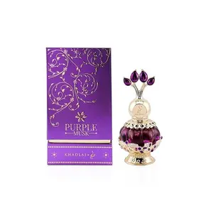 Khadlaj Purple Musk Concentrated Perfume Oil for Women, 20 ml / 0.7 Ounce