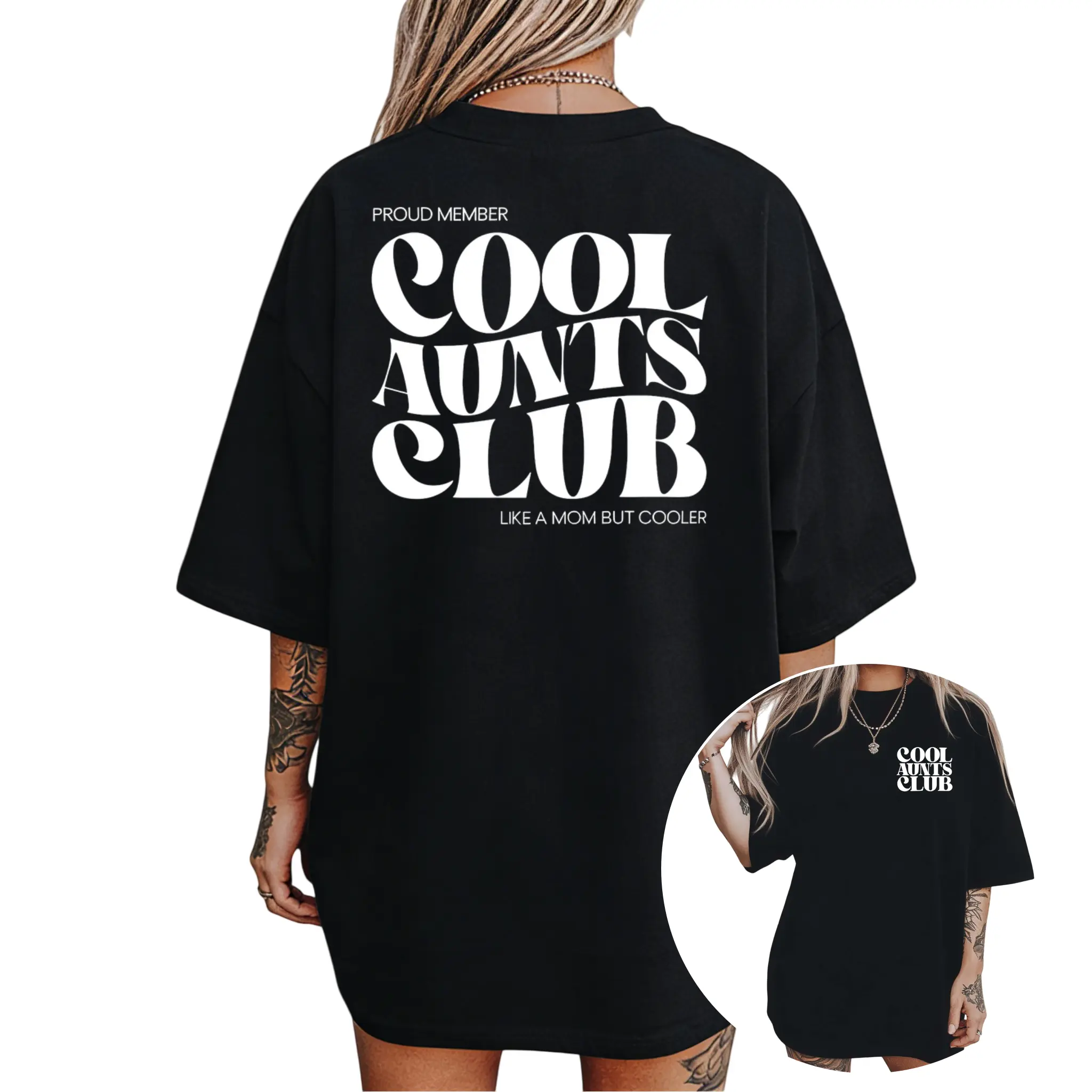 Cool Aunt Printed T-Shirt – Soft Cotton, Great Gift for Sisters & Aunts