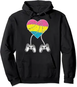 Video-Game Controller Pansexual Pride Gaming LGBT-Q Gamer Pullover Hoodie - Mohamedab Shop 91B0941F9LXV