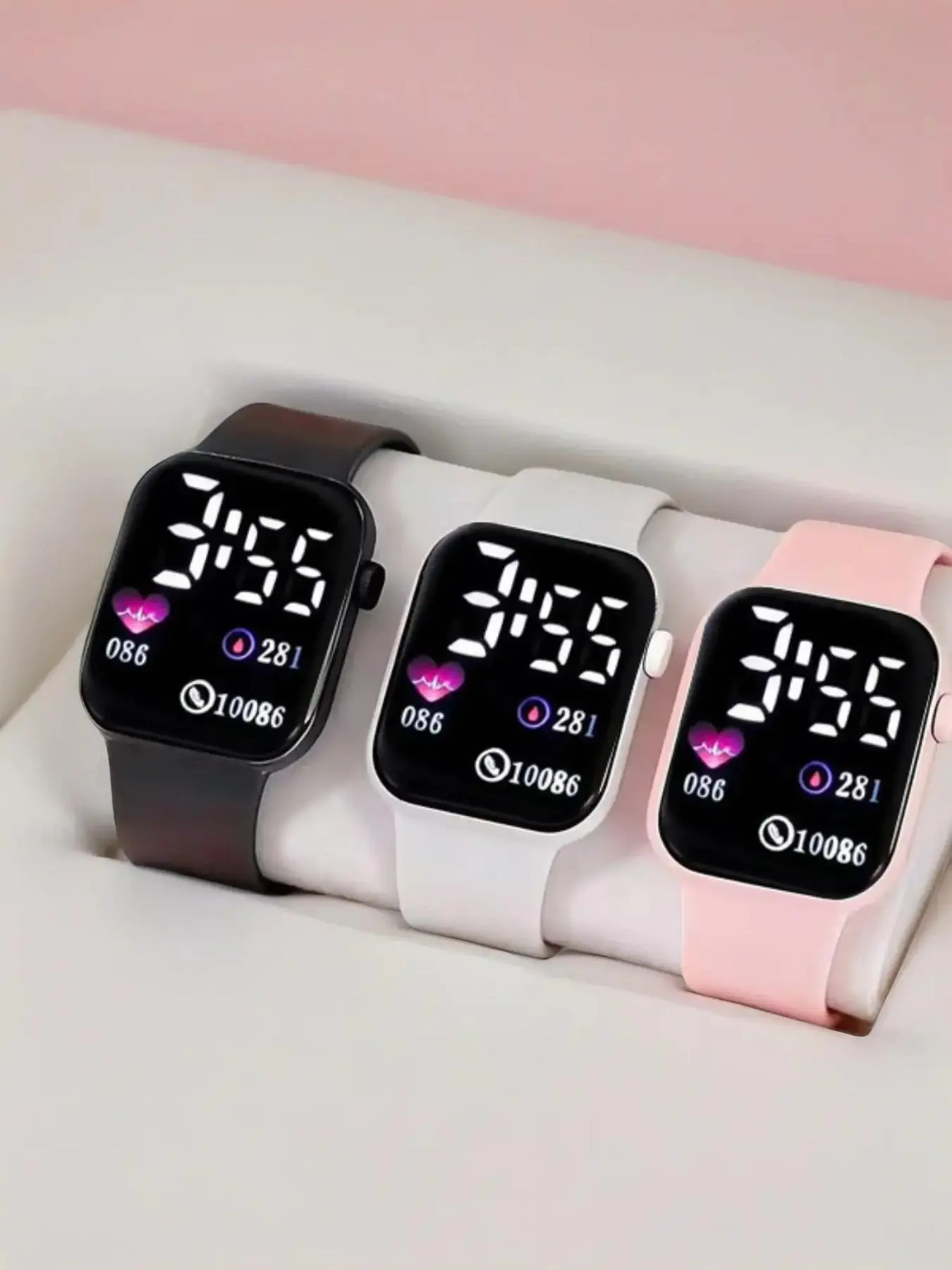 3 Piece Set Fashion Sport Digital Watch + Astronaut Keychain, Wearable Wristwatch, Electronic Sport Watch, Perfect for Valentine's Day, Easter, Back-To-School Season