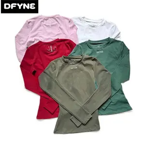 DFYNE New Multi-Color Available Long-Sleeved Comfortable Sports Yoga Fitness Yoga Wear for Women