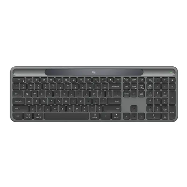 Logitech Signature Slim Solar+ Wireless Bluetooth Keyboard K980, Solar and Artificial Light Powered, Up to 10 Years Battery Life, Customizable Keys - Graphite Graphite Keyboard Light Powered
