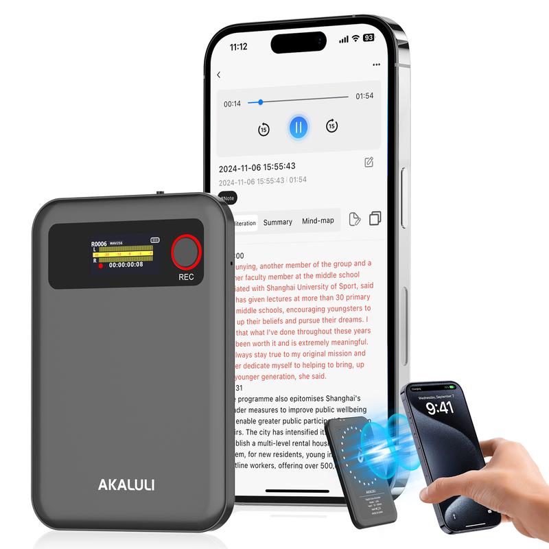 Transcript Device AI Voice Recorder with Transcription Summarize - Audio Recording Device ...