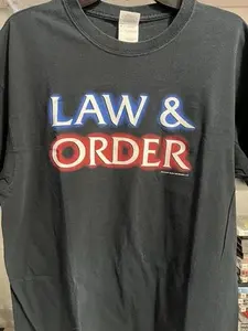 LAW AND ORDER TV show official NBC vintage promo shirt Size Large 2001 Y2K