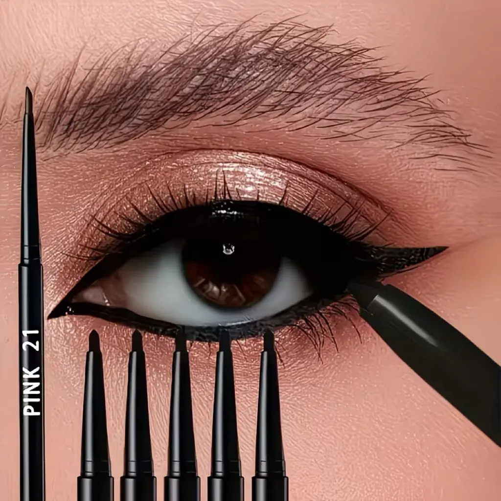 5-Pack Eyeliner Pencils with Ultrafine Shaped Tip - Long Lasting, Waterproof & Smudge-Proof Stick Makeup, Long Lasting Eyeliner, Shaped Tip Eyeliner