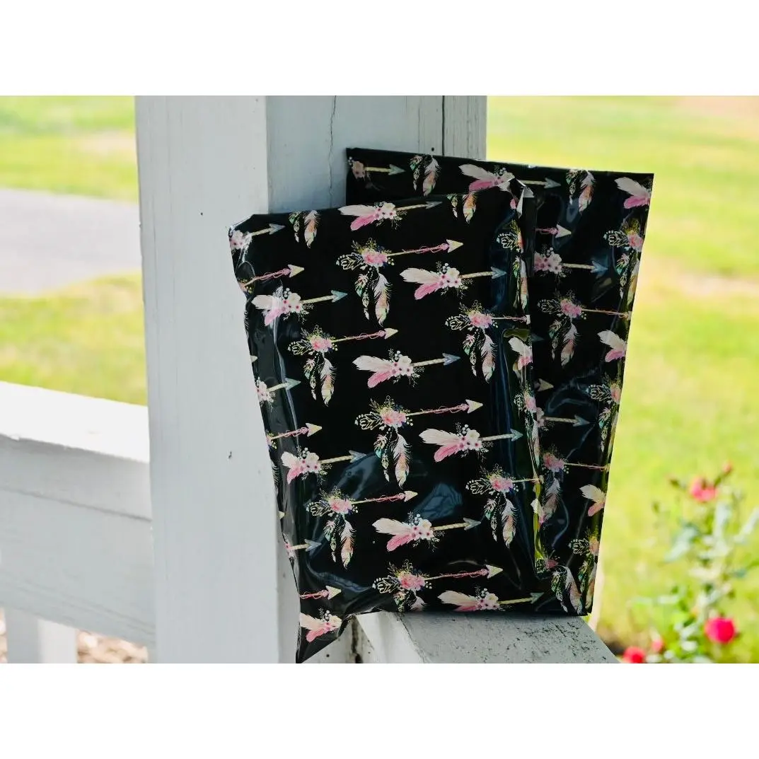 Boho chic arrows 6x9 premium poly mailers