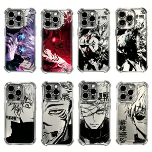 Jujutsu Kaisen Gojo Satoru New Plating Case  for iPhone 17, 16, 15, 14, 13, 12, 11 Pro Air Plus ProMax and Samsung S26-S22 Plus shock-absorbing phone cases, fashionable gift. sukuna matte transparent back cover anime