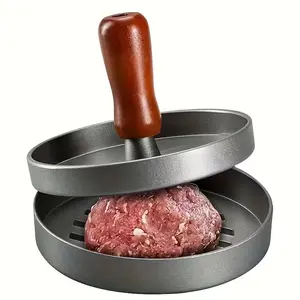 Alloy Burger Patty Press Mold, Manual Round Meatball Maker, Home Restaurant BBQ Commercial Use, Pie Dumpling Mould