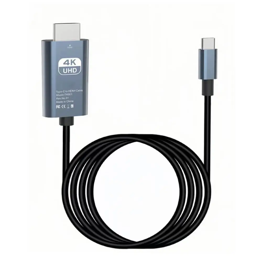 USB-C to HDMI 4K HD Mirroring Cable, Plug & Play Video Adapter for Phone Tablet Laptop Gaming Console, Universal Screen Cast Cord for Home Office Travel, Accessories, Portable, Gadget, Devices