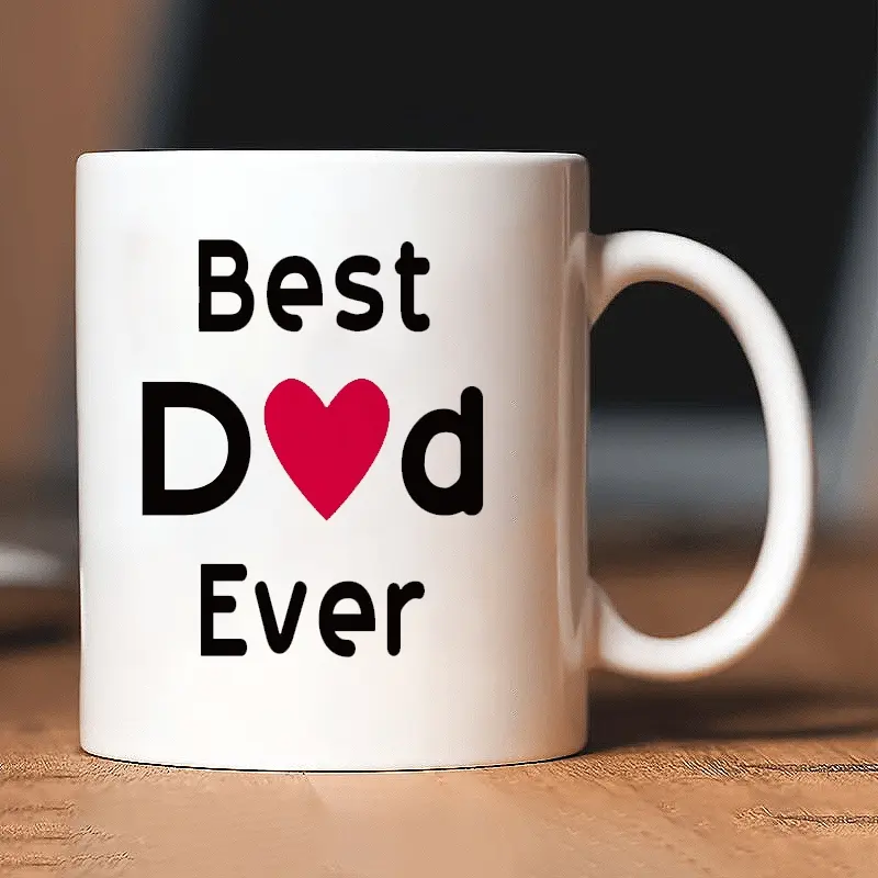 Best Dad Ever Coffee Mug - Unique Birthday Gift for Dad, Father, Papa, or  Daddy - 11oz Insulated Cup with Heart Design, White, Dishwasher Safe,  Fathers Day Gift - TikTok Shop