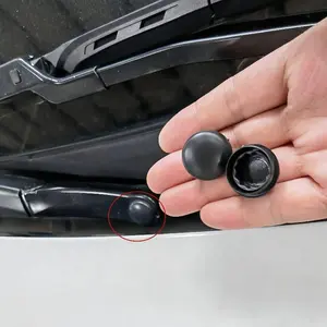 2 Pcs Universal Rubber Caps for Car Wiper Arm Fixing Nuts - Suitable for Volkswagen CC, Polo, Golf and More