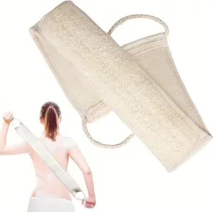 Long Natural Loofah Sponge Back Scrubber Healthy Reusable Spa-Quality Deep Clean for Daily Shower Routine Bath Personal