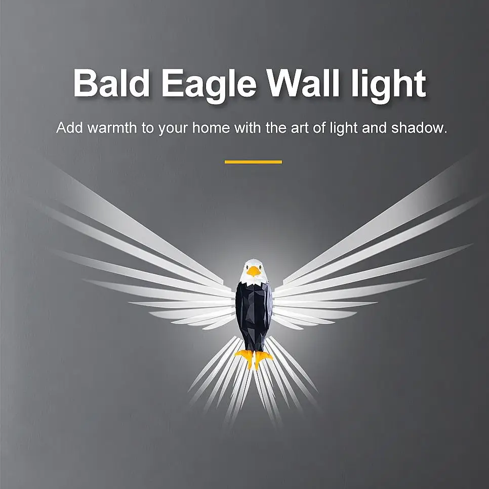 2024 Versatile Wall Lights, Bald Eagle Night Light, Night Lamps, Picture Wall Lights for Bedroom & Living Room, Mushroom Bedside Lamp, Battery-Operate