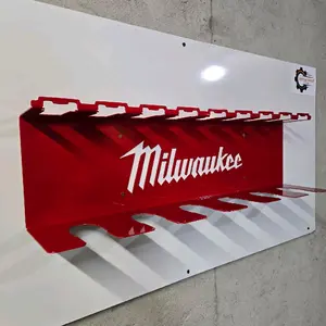 Wall-Mounted Tool & Battery Organizer (Compatible with Milwaukee M18 Batteries)